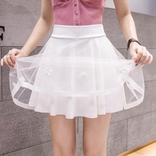 Women Summer Pleated Skirts 2021 Fashion High Waist Short Black Sexy Skirt Korean Slim Clothing White Harajuku Kawaii Mini Skirt