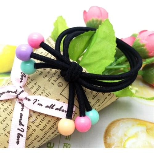 1PCS Cute Red Bead Hair Accessories For Women Headband,Elastic Bands For Hair Clips For Girls,Hair Band Hair Ornaments For Kids