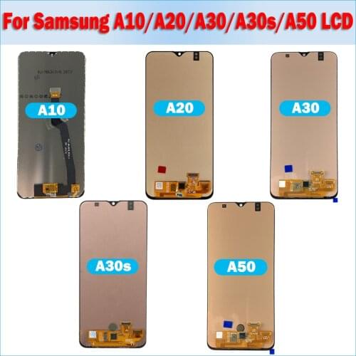 100% Tested For Samsung Galaxy A10 A20 A30 A30S A50 OLED LCD Display Touch Screen Digitizer For samsung A205 A305 A307 A505 LCD