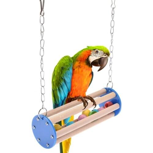 2019 Quality Bird Parrot Pet Toy Parrot Swing Climbing Pet Parrot Chewing Toy Bird Acrylic Toy Hammock Swing Hanging Toy