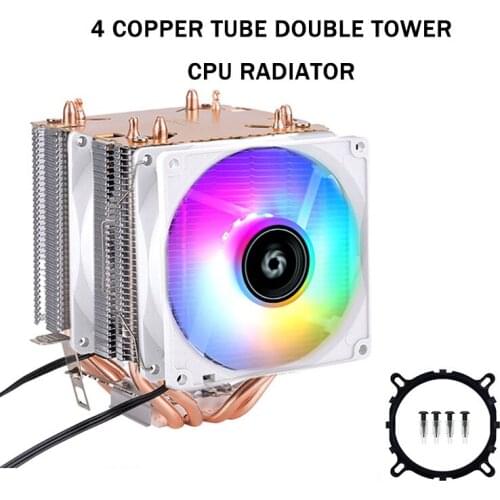 4 Heat Pipes 125W CPU Cooler X79 X99 Motherboard Cooling Fan For Intel LGA 1150 1151 1155 1200 1366 2011 AMD AM3 AM4 Heatsink