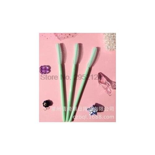 By dhl or ems 200sets 50pcs/set Makeup Disposable Eyelash Brush Mint Green Mascara Applicator Spoolers Cosmetic Brushes new