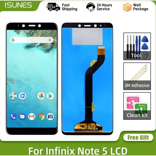 6.0" Original For Infinix Note 5 X604 LCD Display Touch Screen Digitizer Assembly Repair Replacement Parts Infinix X604B LCD