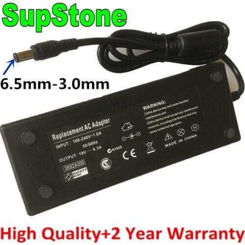 SupStone Computer AC/DC Power Supply Adapter 19V 6.32A 120W 6.5*3.0mm Notebook Laptop AC Adapter Charger For Fujitsu laptop