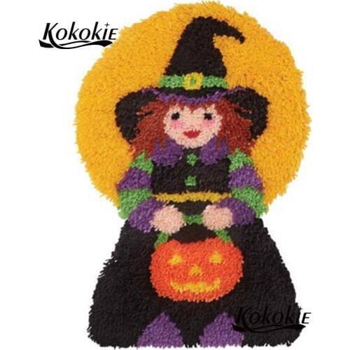 Halloween 3d printed canvas accessories crochet tapis needle for carpet embroidery diy latch hook kits rug tapestry kits