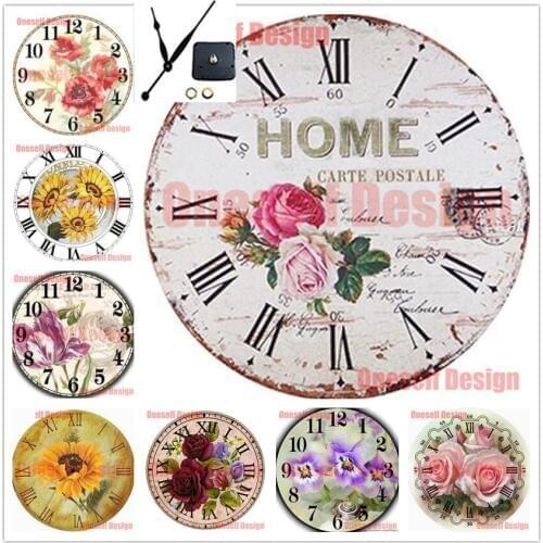 2020 home diy diamond painting full drill and clock flower 5d diamond mosaic sale clock flower Christmas home wall sticker