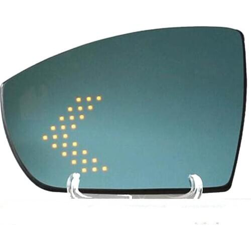Dynamic LED Turn Signal Lamp Back up Mirror Blue Wide Angle view Heated Replacement Glass Backing for Ford Kuga escape ecosport