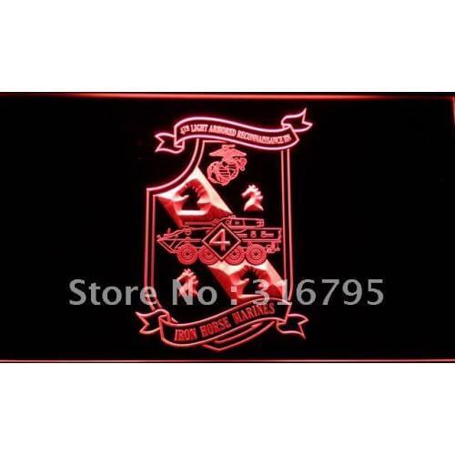 F163 4th Armored Recon Battalion USMC LED Neon Light Signs with On/Off Switch 20+ Colors 5 Sizes to choose