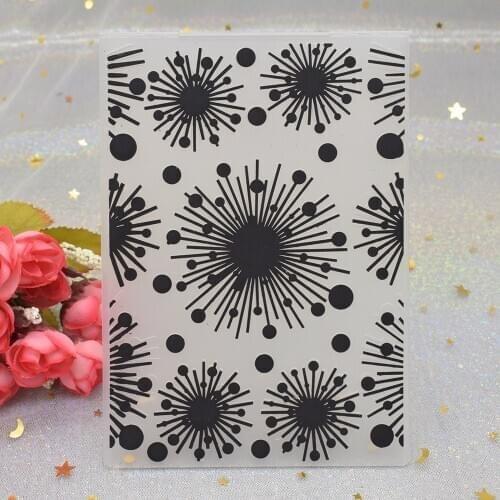 Fireworks Pattern 3D Embossing Folders for DIY Scrapbooking Paper Card Making Craft Plastic Embossing Template Stencil