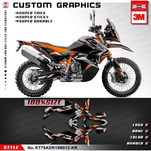 KUNGFU GRAPHICS Waterproof Stickers Motorcycle Backgrounds for 790 Adventure 790 ADV R 2019 2020, Customizable