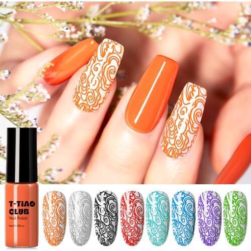 Nail Stamping Nail Polish Lacquer Nail Art Plate Stamp Oil White Night Stamping Manicure For Stamping Plate Painting UV Gel