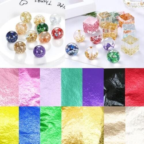 100Pcs Foil Sheet Foil Paper Resin Mold Material for DIY Epoxy Resin Filling Jewelry Decoration
