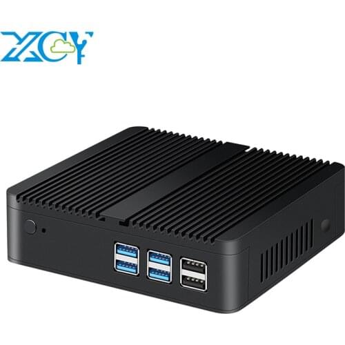 XCY Mini PC Intel Pentium N3700 Processor Quad Cores 4GB/8GB DDR3L 128GB SSD Support Windows Linux 2x Gigabit LAN 2xHDMI Display