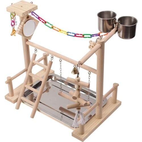 Bird Perches Nest Play Stand Gym Playgym Playpen Playstand Swing Bridge Wood Climb Ladders Wooden Conures Parakeet Macaw African