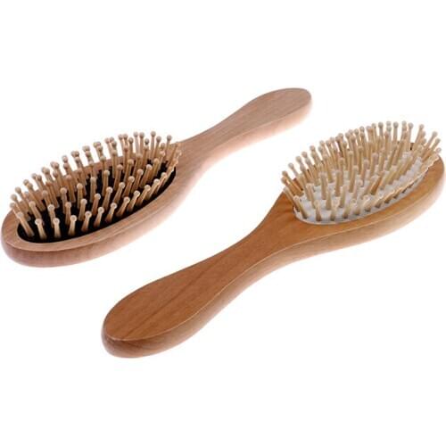Natural Massage Comb Hair Care And Beauty SPA Massager Air Beard Comb Bamboo Wooden Comb For Curly Hair Vent Brushes DYT0001