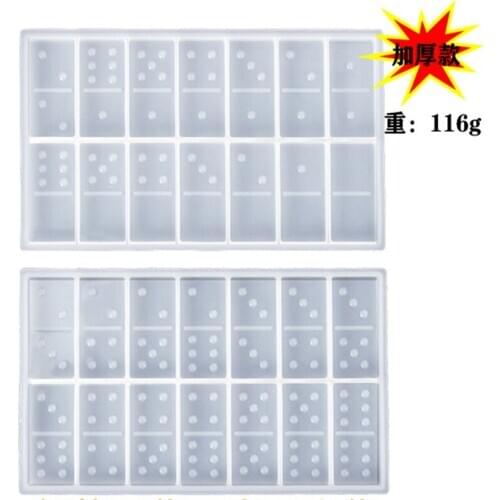 New thickened domino silicone mold Pai Jiu crystal drop mold domino resin sugar mold wmj-23