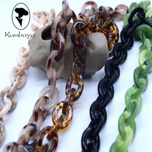 Exaggeration Acrylic Necklaces Strands Parts Twist Bag Chains Women Jewelry DIY Accessories Glasses Chains Statements N15832-2