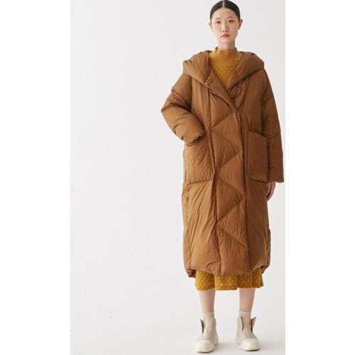 2021 Winter Womens Long Brand Parkas Hooded Thick White Duck Down Jacket Women Warm Large Size Overwear S-7XL Causal Style