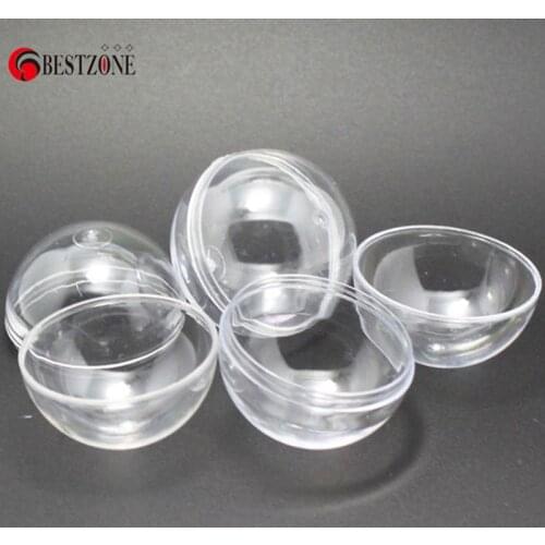 50mm Beauty Plastic Ball TRANSPARENT Soft Round Balls kids empty plastic capsules for outdoor toys