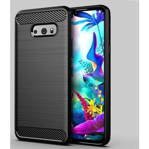 Full-Body Protective Phone Cover Shock-Absorption Flexible TPU Rubber Case+screen Protector for LG G8x ThinQ/LG V50S ThinQ