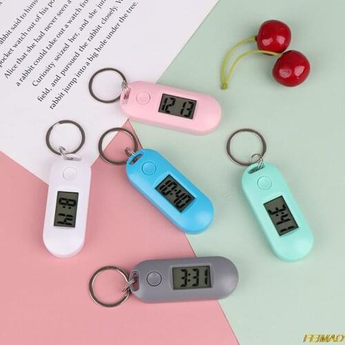 Portable Silent ABS Digital Electronic Clock Watch Green Backlight LCD Display