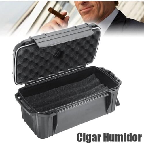 Cigar Humidor Waterproof Dust-proof Shockproof Home Travel Cigar Caddy Case Box w/ Humidor Supplies