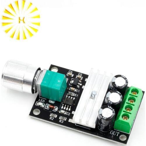 DC 6V 12V 24V 28VDC 3A 80W PWM Motor Speed Controller Regulator Variable Speed Control With Potentiometer Switch Connector