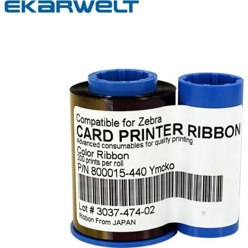 Compatible Zebra 800015-440CN YMCKO Color Ribbon ID Card Printer 200 Images P320i P330i P420i P430i P520i