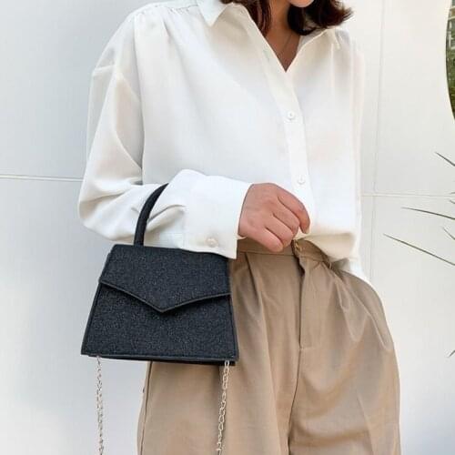 Crossbody Bag Women Designer Handbag Shoulder Bag Female Purse Sequins Chain Fashion 2021 New Trend PU Leather Simple All-match