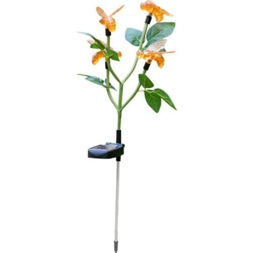 Solar Insect Lamp LED Bee Glowing garden Floor Courtyard Balcony Roads Decorative