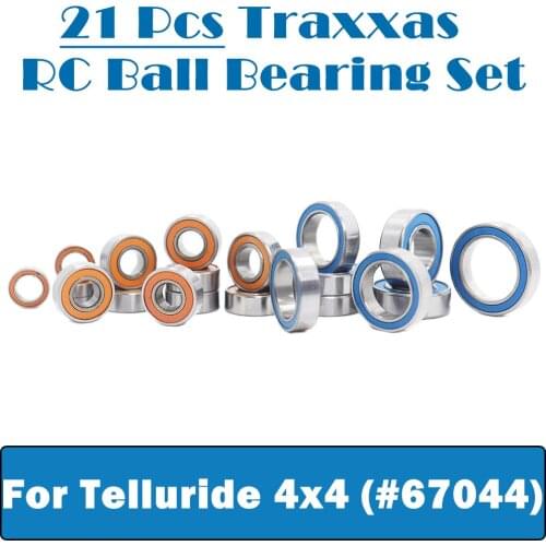 21 Pcs Traxxas RC Ball Bearing Set For Telluride 4x4 ( #67044 ) Hobby RC Car Truck Color Sealed Bearings ABEC-3