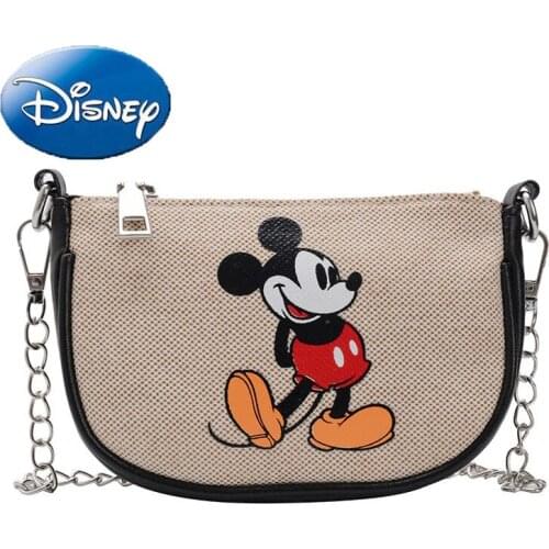 Disney Mickey Mouse Woman Cosmetic Bag Fashion Ladies Shoulder Bags Girl Handbag Childrens Wallet Crossbody Hobos New Totes