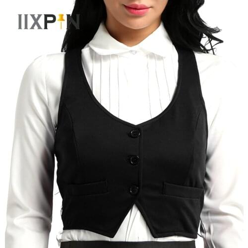 Women 2021 Fashion Lady Office Wear Button Down Fitted Waistcoat Vintage V Neck Sleeveless Female Vest Outerwear Chic Tops