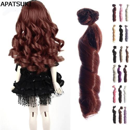 1PC DIY Doll Hair For Blythe Doll Wig For Licca BJD Doll DIY High-temperature Wire Handmade Curly Wigs Hair Curls Row