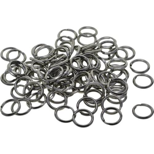 100pcs Stainless Steel Silver Split Key Ring Finding 10mm(2/5) Dia