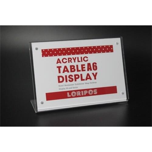 150*100mm 20 pcs L strong magnetic advertising tag sign card clip display stand Acrylic table Desk menu price Label Holder frame