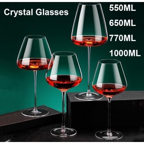 2PCS Champagne Glasses Instagramm-style European Goblet 2 Burgundy Supersized Wine Glasses 1 Couple Crystal Glasses