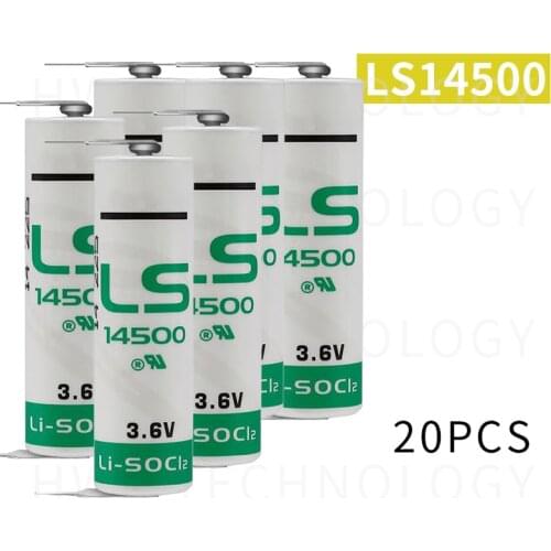 20pcs New original For Saft LS14500 14500 AA 3.6V PLC industrial automation equipment CNC machine lithium battery with pins