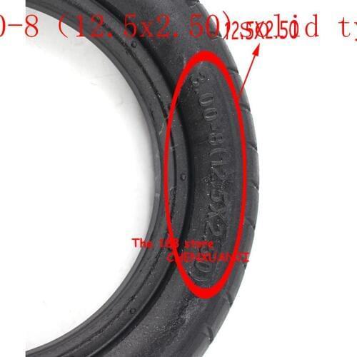 3.00-8 12.5X2.50 Non-inflatable Full-solid tire rubber tyre for electric vehicle Electric tricycle wheel