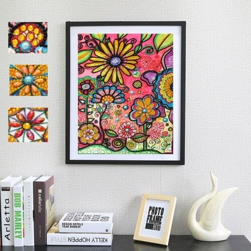 Special Shaped Diamond Painting Flower Garden Pattern DIY 5D Partial Drill Cross Stitch Kits Crystal Rhinestone Embroidery Art