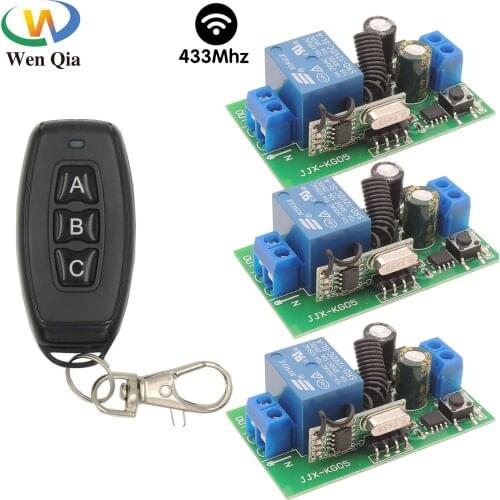 433Mhz Wireless RF Remote Control Universal smart switch AC 85~220V 1CH Receiver Transmitter Led Diy Bulb SmartHome Lamp light