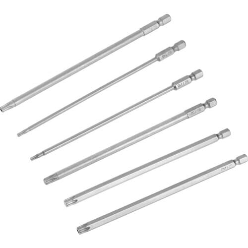 Uxcell Torx Screwdriver Bits 1/4-Inch Hex Shank Length Magnetic Security Star Screw Driver S2 Bit for Electric Air Drills