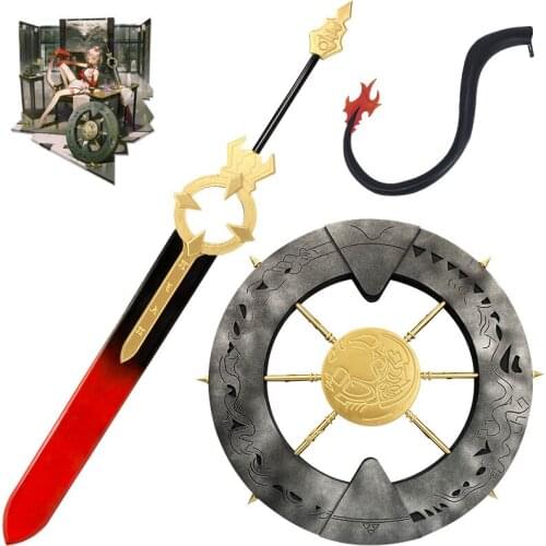 Game Arknights Cosplay Sword Shield Tail Nian Prop RHODES ISLAND Defender Nian Cosplay Weapons Props for Halloween Christmas