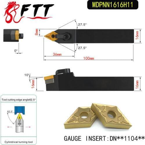 MDPNN1616H11 62.5 Degree External Turning Tool Holder For DNMG110404 DNMG110408 Used on CNC Lathe Machine