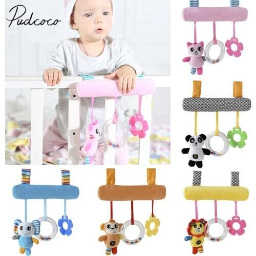 Kid Crib Cot Pram Bed Stroller Hanging Plush Toy Baby Cartoon Hanging Rattles Cartoon Ring The Babys Bed Bell