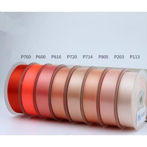 6/9/15/19/25/38/50mm100yards Double Face Satin Ribbon Orange for Party Wedding Decora Handmade Rose Flowers Belt Top Quality