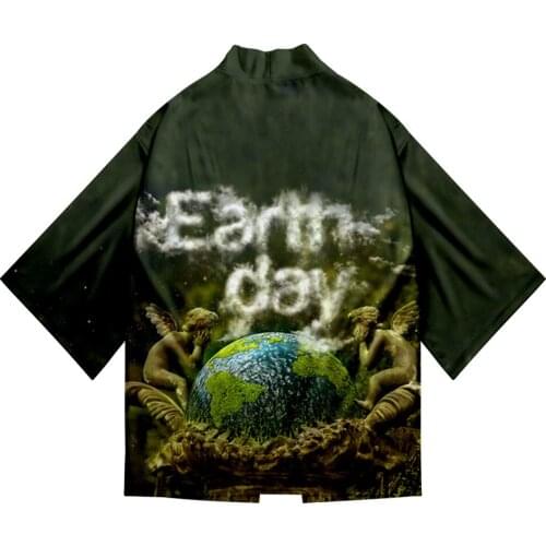 2021 Mother Earth Day 3D Printing Hip hop Kimono Haori Yukata Cosplay Women/Men Fashion Summer Short Sleeve Streetwear Clothes