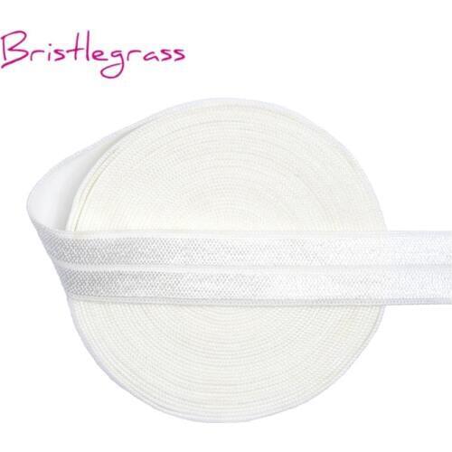 BRISTLEGRASS 100 Yard by Roll 5/8" 15mm Solid Fold Over Elastic FOE Spandex Band Hairband Headband Dress Lace Trim Sewing Craft