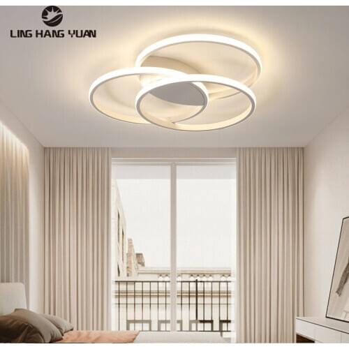 Modern Led Chandelier White color Surface Mounted Home Chandelier Lighting for Living room Bedroom Dining room Kitchen Lustres