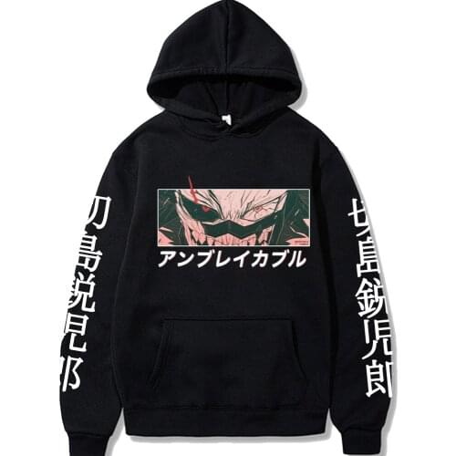 My Hero Academia Hoodies Japanese Anime Eijiro Kirishima Red Riot Printed Mens Hoodie Streetwear Casual Sweatshirts